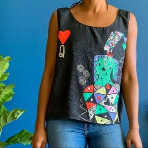 Vintage Queen of Hearts Top